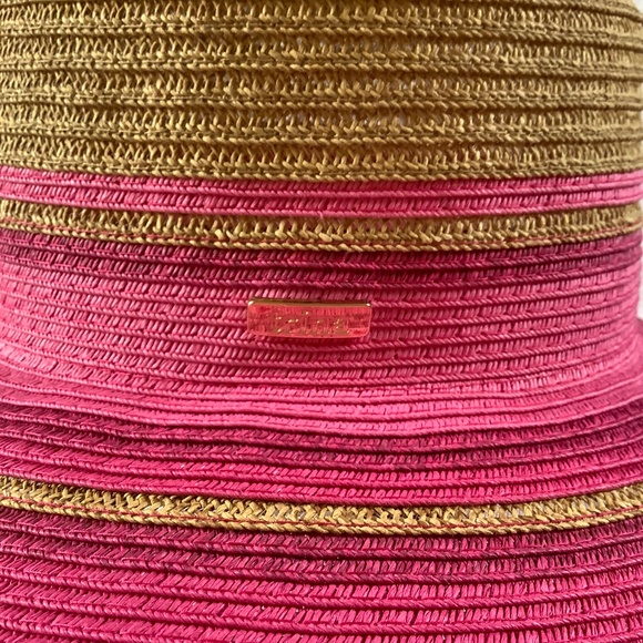 Trina Turk Tuscany Straw Sun Hat Natural Pink OS main image 9